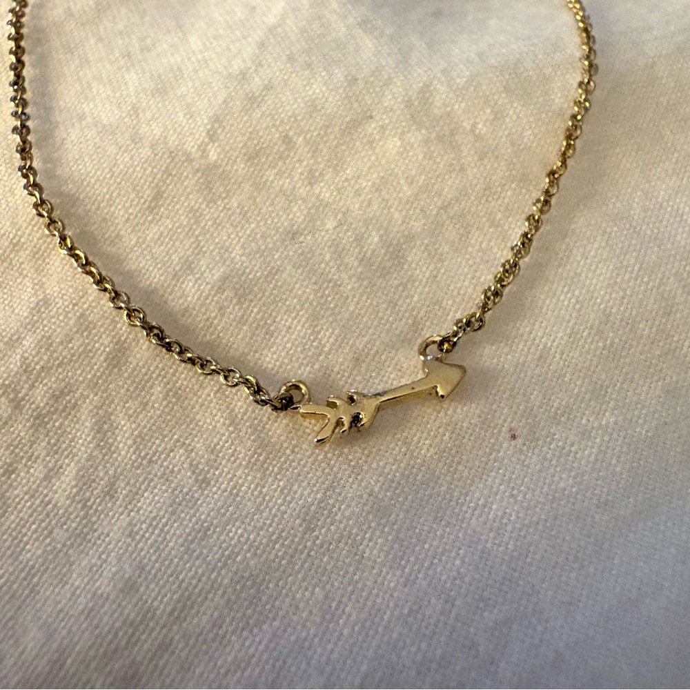 Gold Arrow Necklace & Earrings